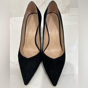 Stuart Weitzman Anny Black Suede Pumps